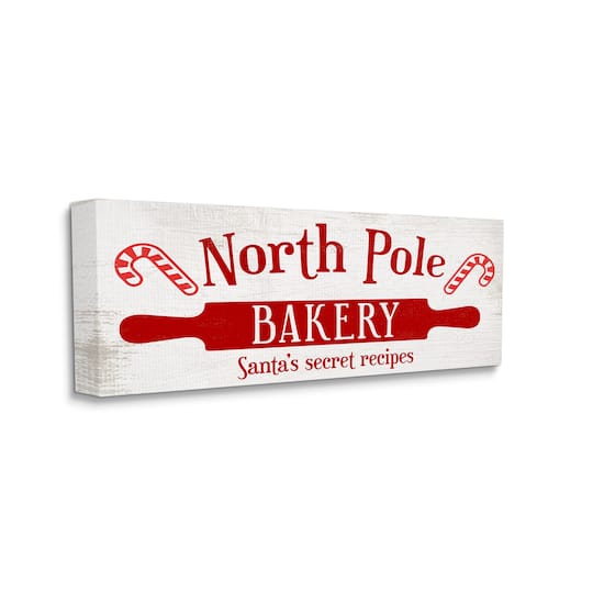 Stupell Industries North Pole Bakery Kitchen Sign Canvas Wall Art